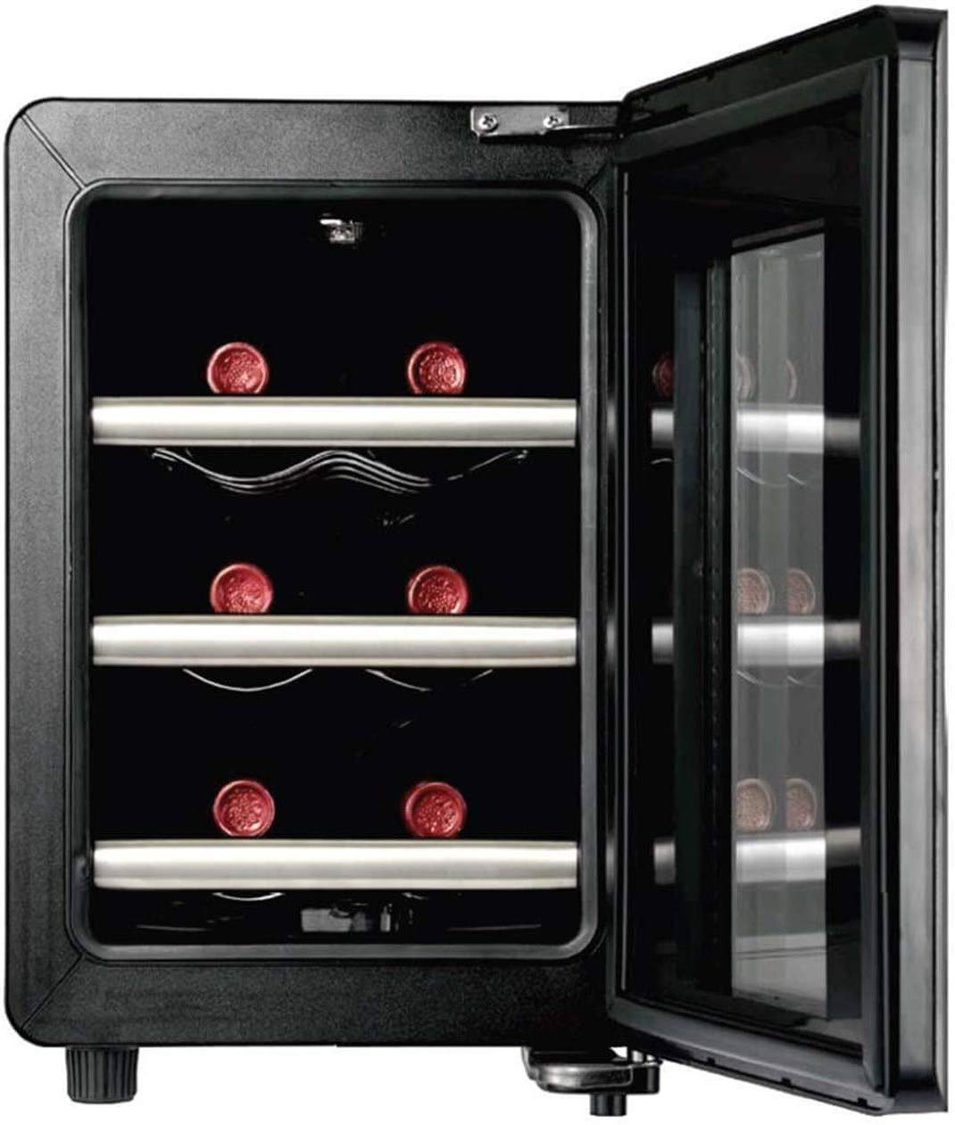 Caso WineCase 6 Independiente 6botella(s) A - Enfriador de vino (Independiente, 3 estanterías, Negro, Acero inoxidable, Acero inoxidable, GS, 6 botella(s))