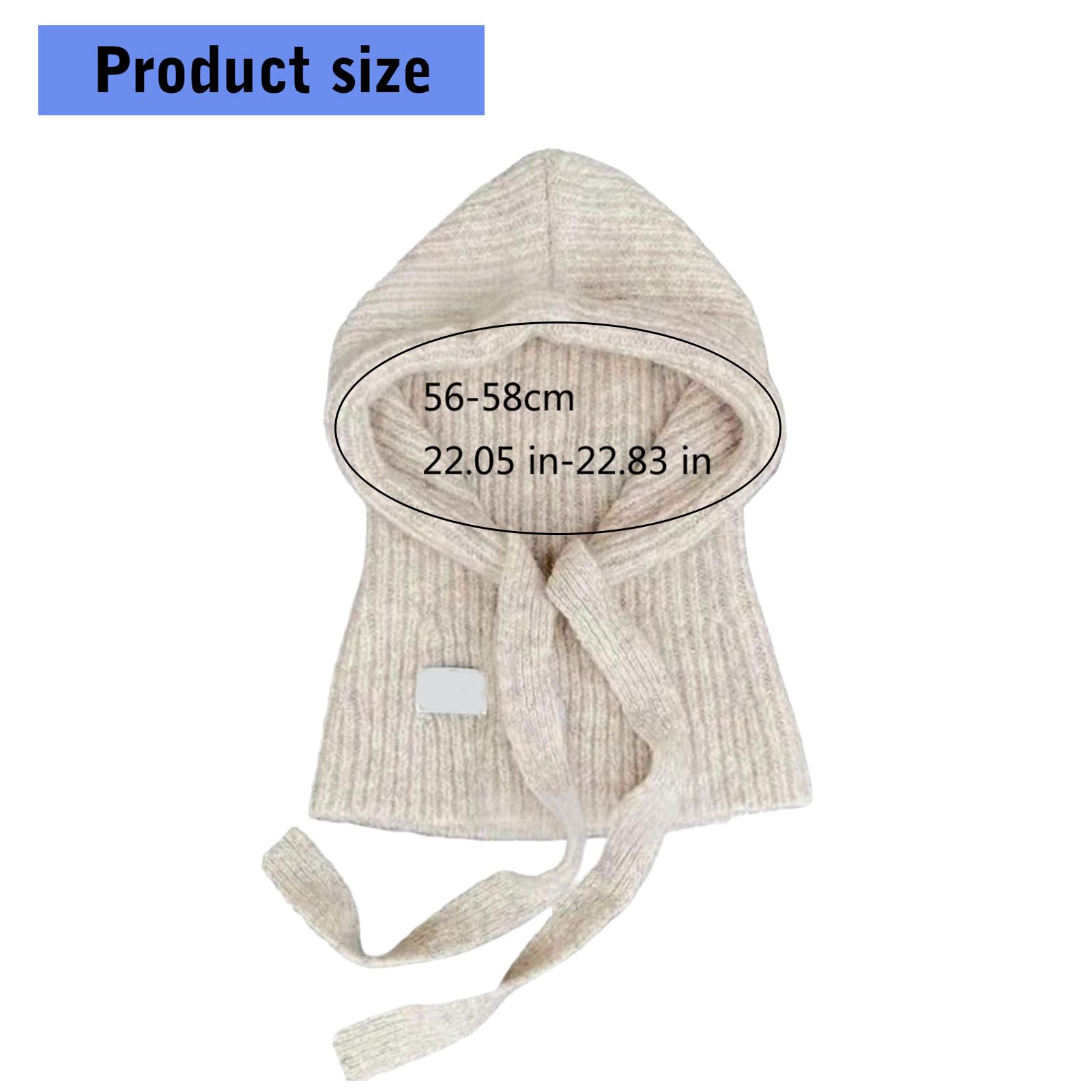 Suéter de punto, gorro, bufanda ajustable para clima frío, accesorio de moda, calentador de cuello