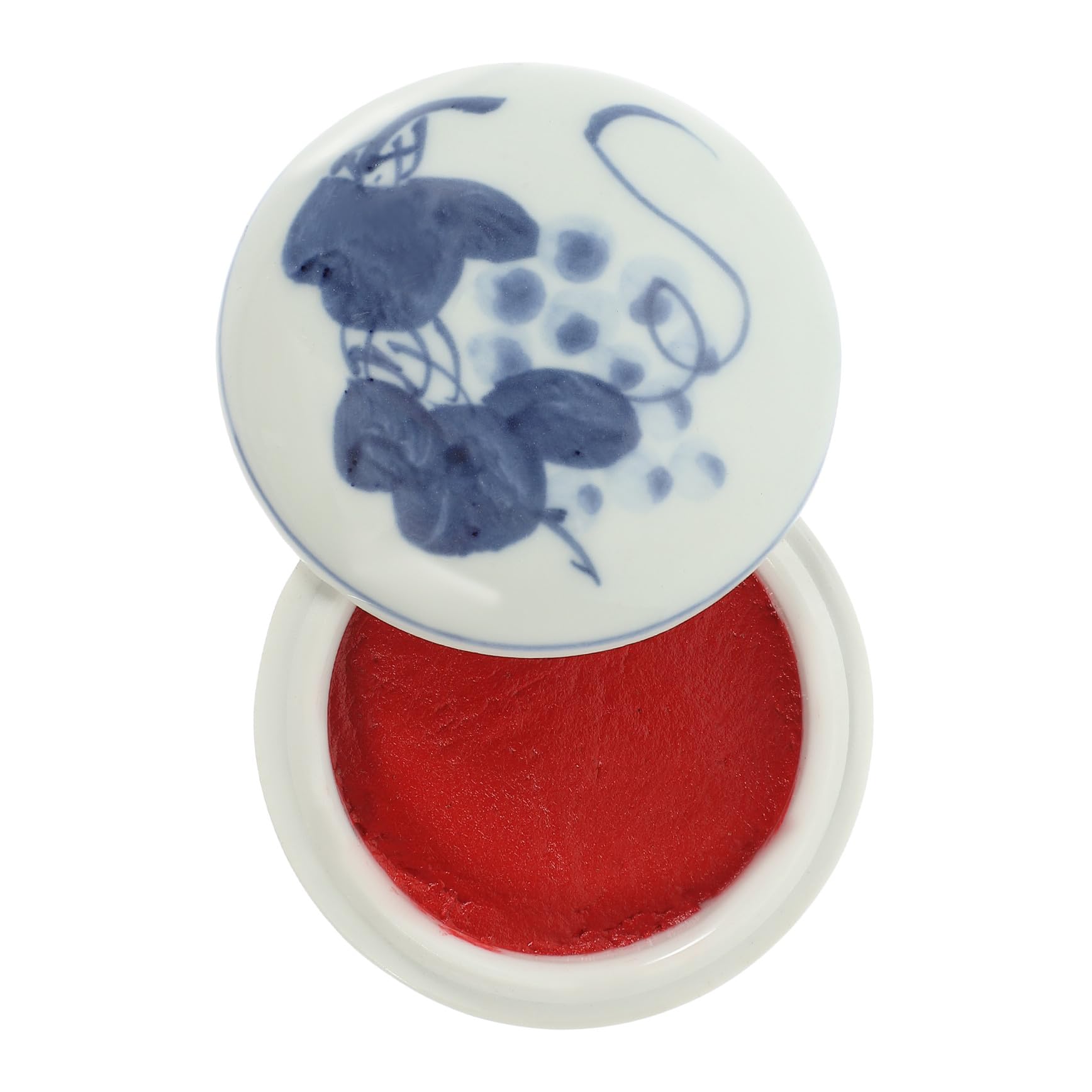 Operitacx 3pezzi Tamponi per Calligrafia Rosso con Scatola Ceramica Inchiostro per Timbri Multiuso per Pittura e