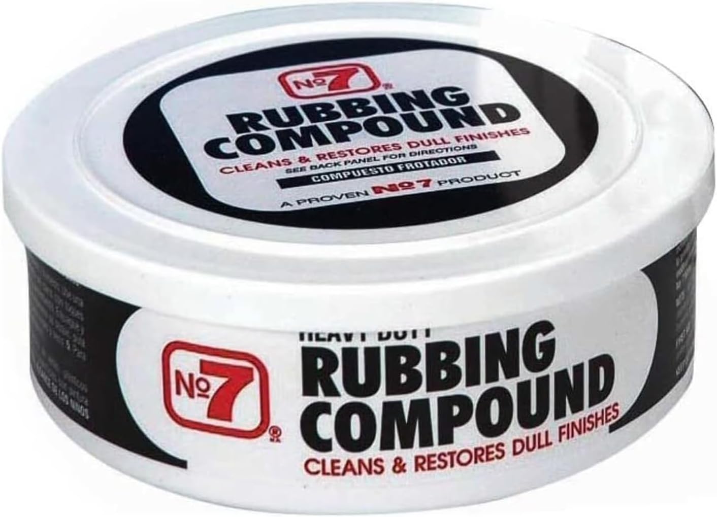 No.7 Heavy Duty Rubbing Compound - 10 Fl Oz - Cleans and Restores - Removes Deep Scratches and Stains - Restores Shine to Dull Finishes, Plastic