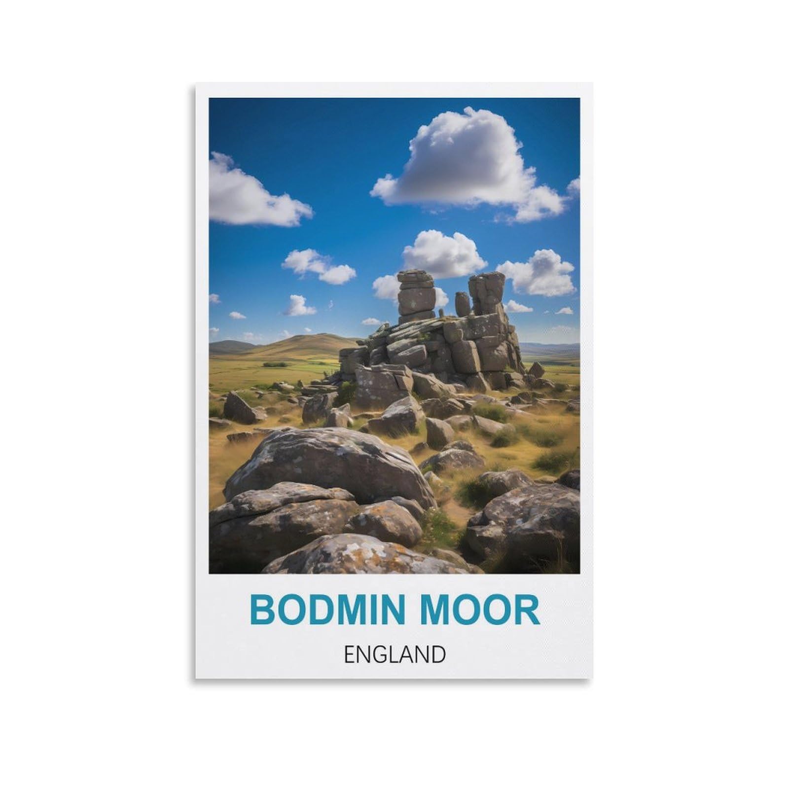 Tin Signs Retro,Bodmin Moor England,Wall Art Decorative Plaque Decor for Home Livingroom Bedroom Cafes Coffee Bars Decoration Gifts 30x40cm