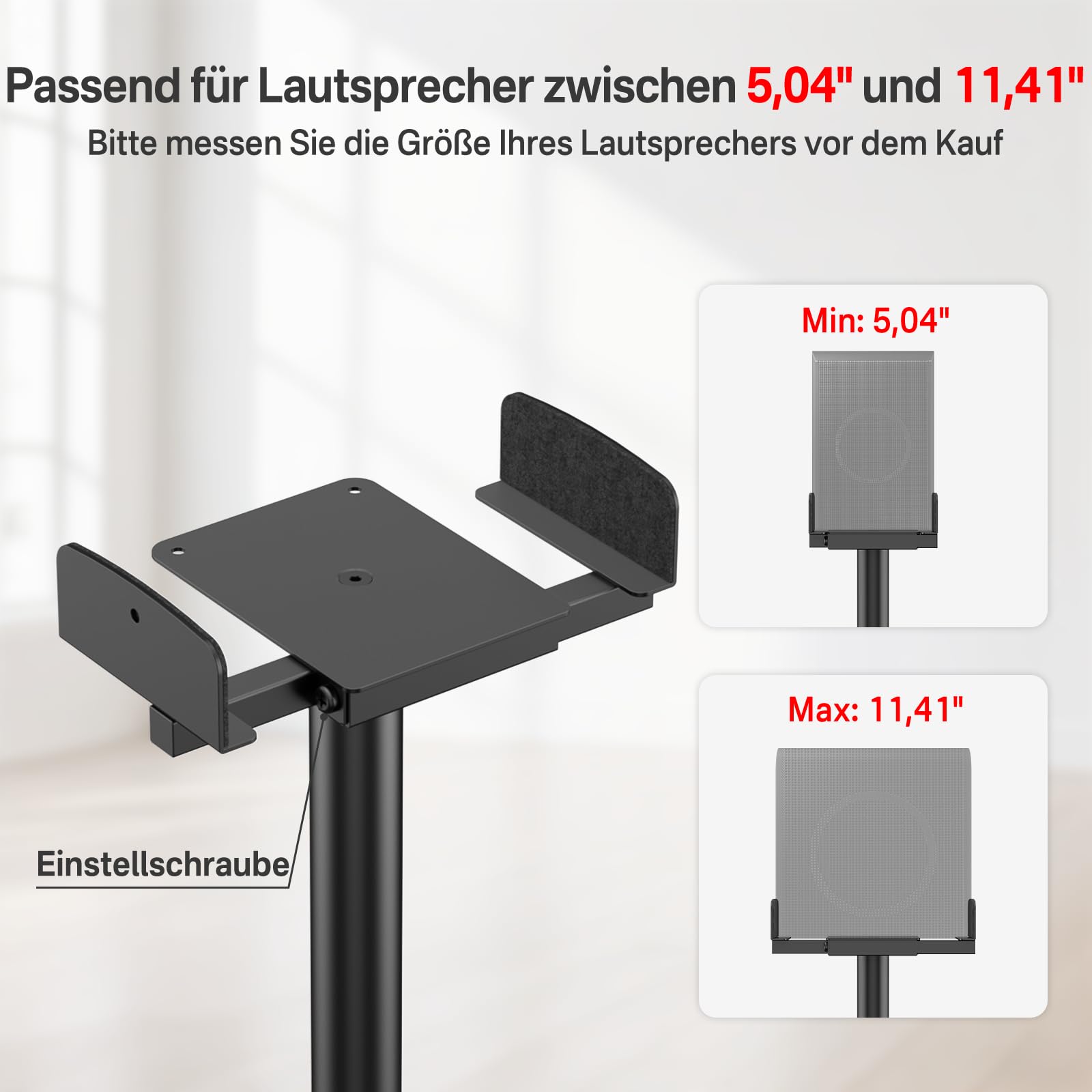 Supporto da Pavimento per gli Altoparlanti Posteriori per Samsung, Regolabile in Altezza 74–95 cm, Supporto per Altoparlanti Surround per Samsung HW-Q990F/HW-Q990D/HW-Q990C/HW-Q930F