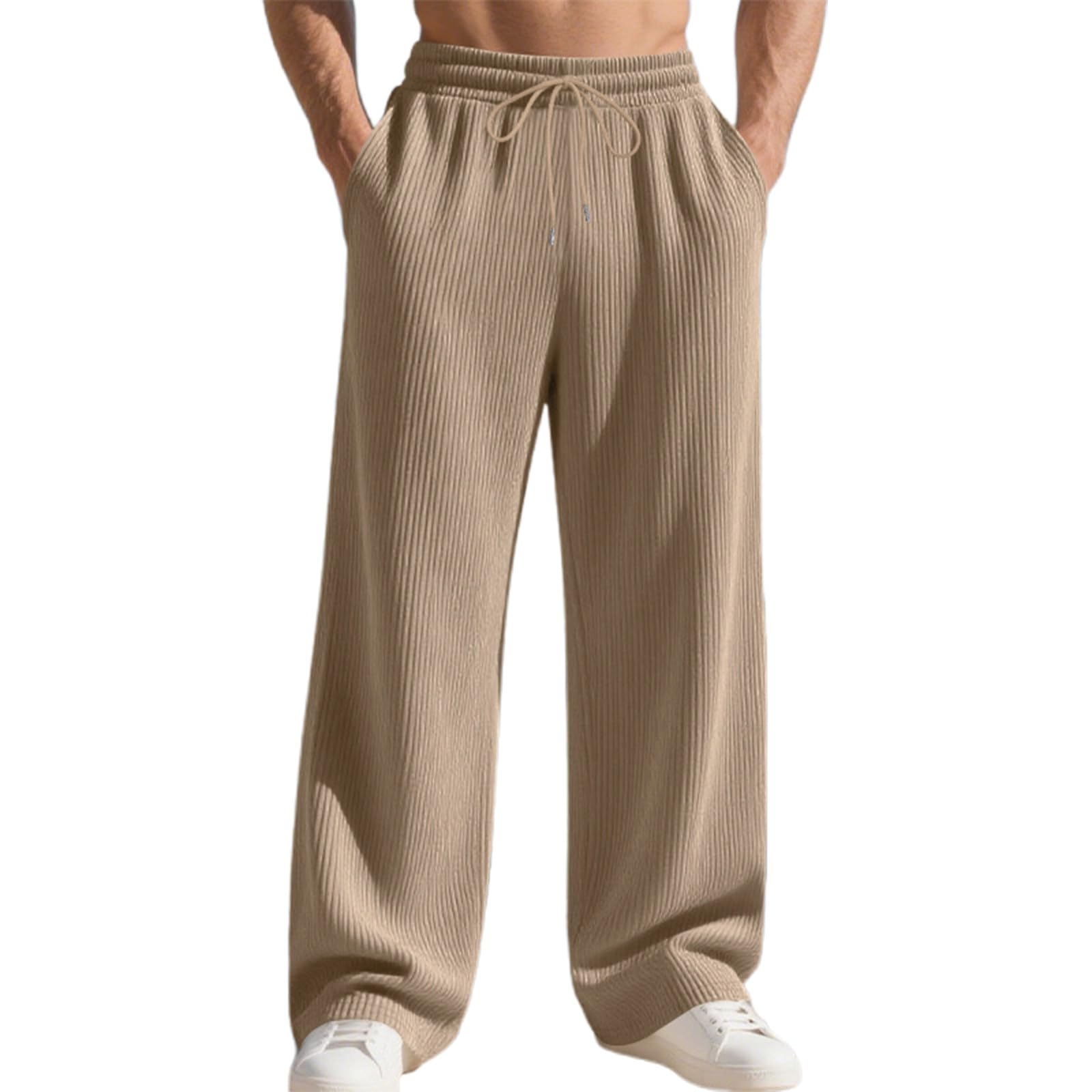 Pantalon décontracté coupe conique confortable stretch et léger