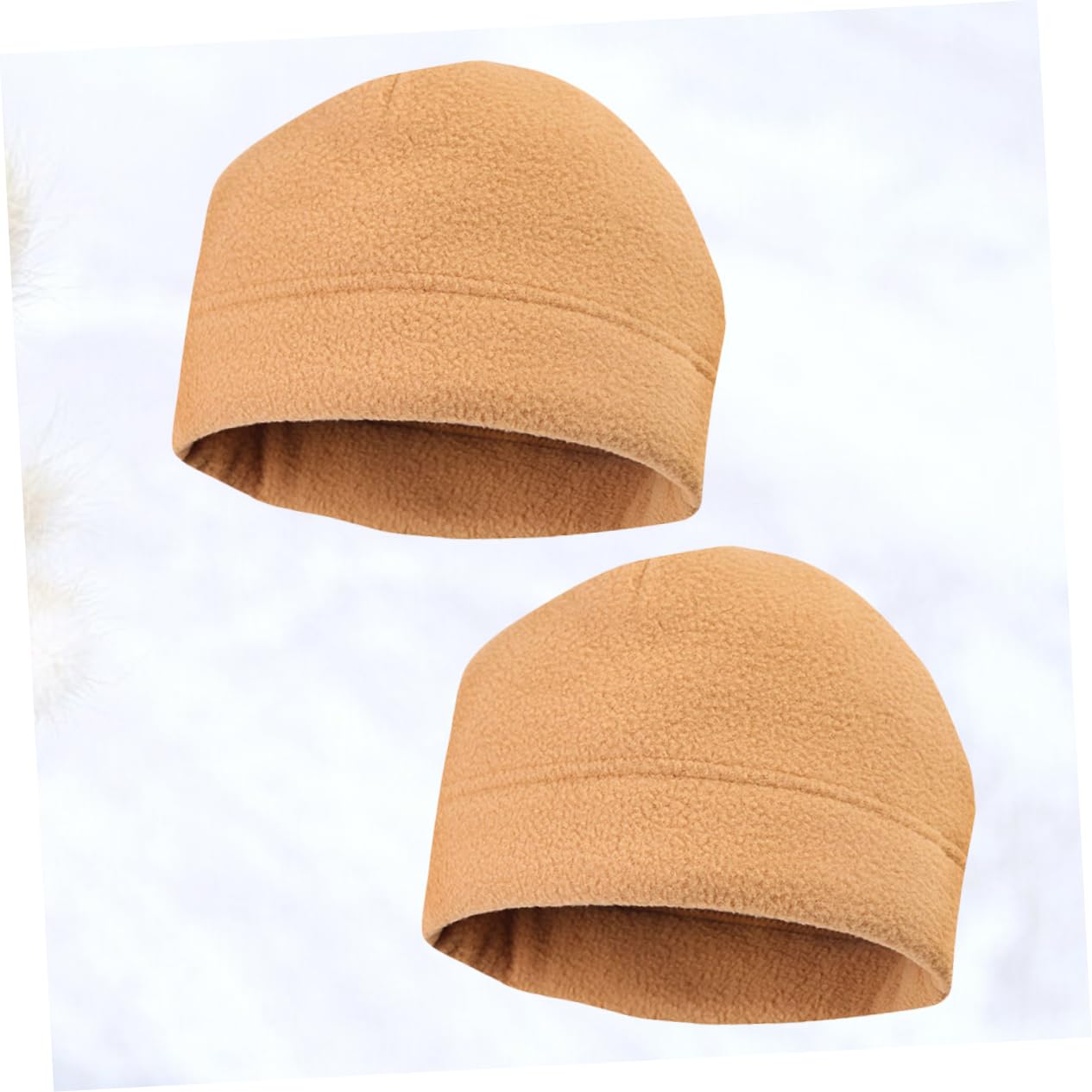 WRITWAA Essential 2pcs Warm Fleece Hat Skiing Hat Earmuffs Windproof Riding Cap for Men Women Khaki