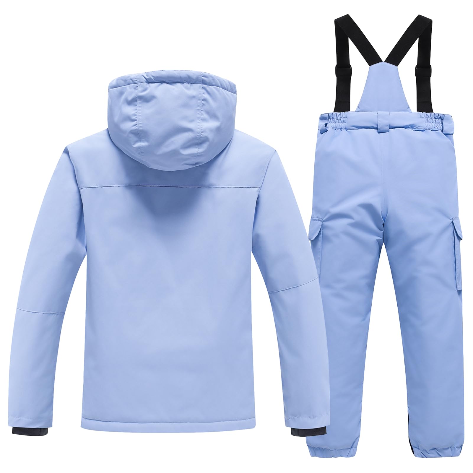 Combinaison de Ski Fille à Capuche Coupe-vent et Imperméable Combinaisons de Neige Garçon Chaude Enfan Vêtements de Ski