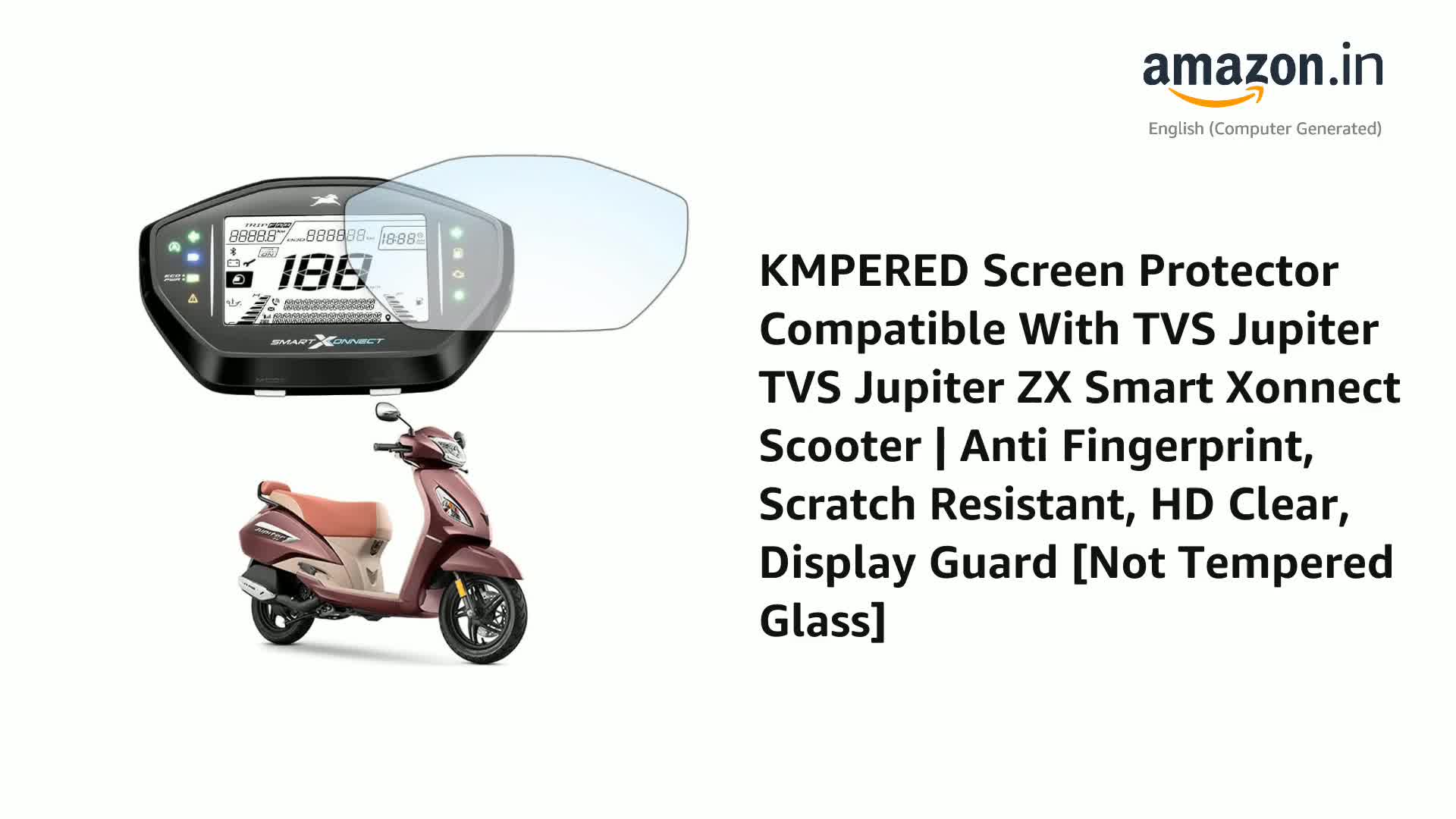 KMPERED Screen Protector Compatible With TVS Jupiter TVS Jupiter