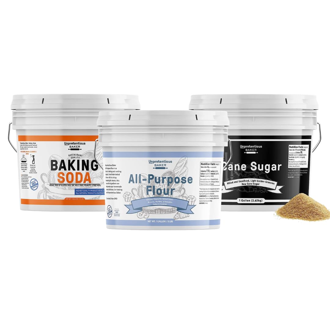 Unpretentious Baking Pantry Staples Bundle, Flour, Cane