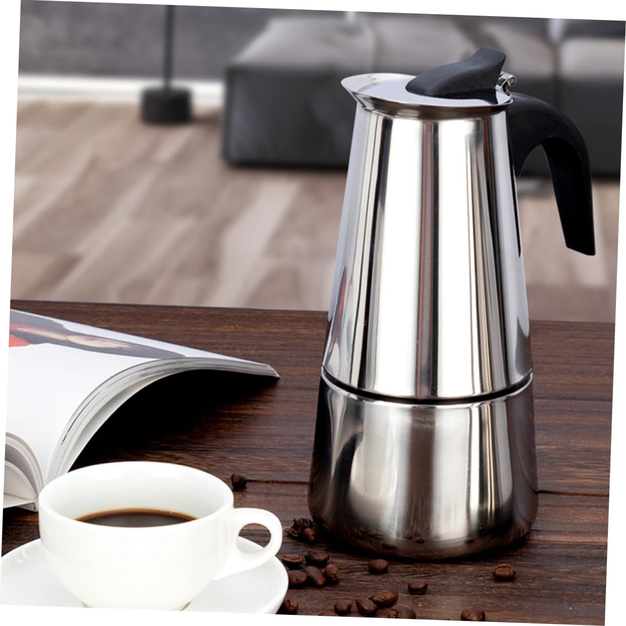 Gatuida Portable Electric Coffee Pot 12 Cup Mocha Coffee Maker in Stainless Steel for Home and Office 3 61midDY23OL. AC SL1246