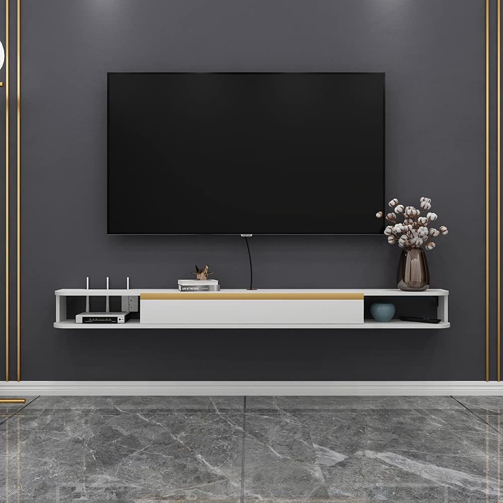 Buy Pmnianhua Floating TV Shelf,55'' Walled TV Console,Floating