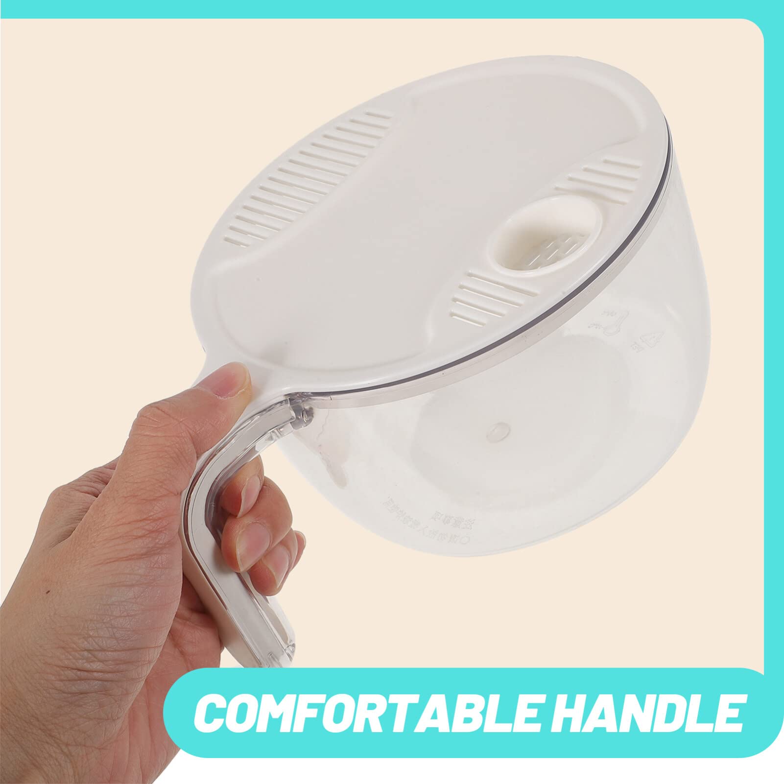 Rice Washing Basket Rice Washer Plastic Vegetable Washing Basket Handles Strainers with Lids Fruit Pasta Strainer Colander Bowl for Washing Vegetables Fruit S