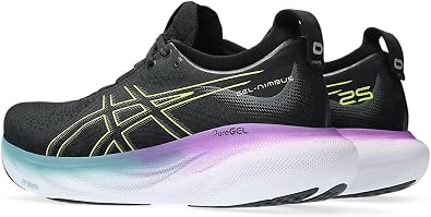 ASICS Nimbus 25 Road Running Shoe for Woman Black White