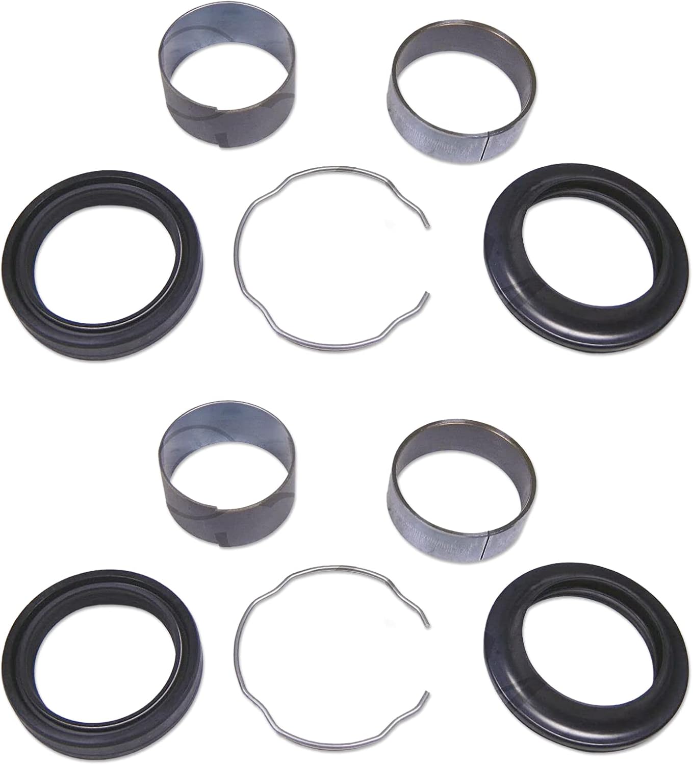 RW 0109-206 Front Fork Tube Rebuild Repair Parts Kit (Set of 2) Compatible with Honda Kawasaki Suzuki