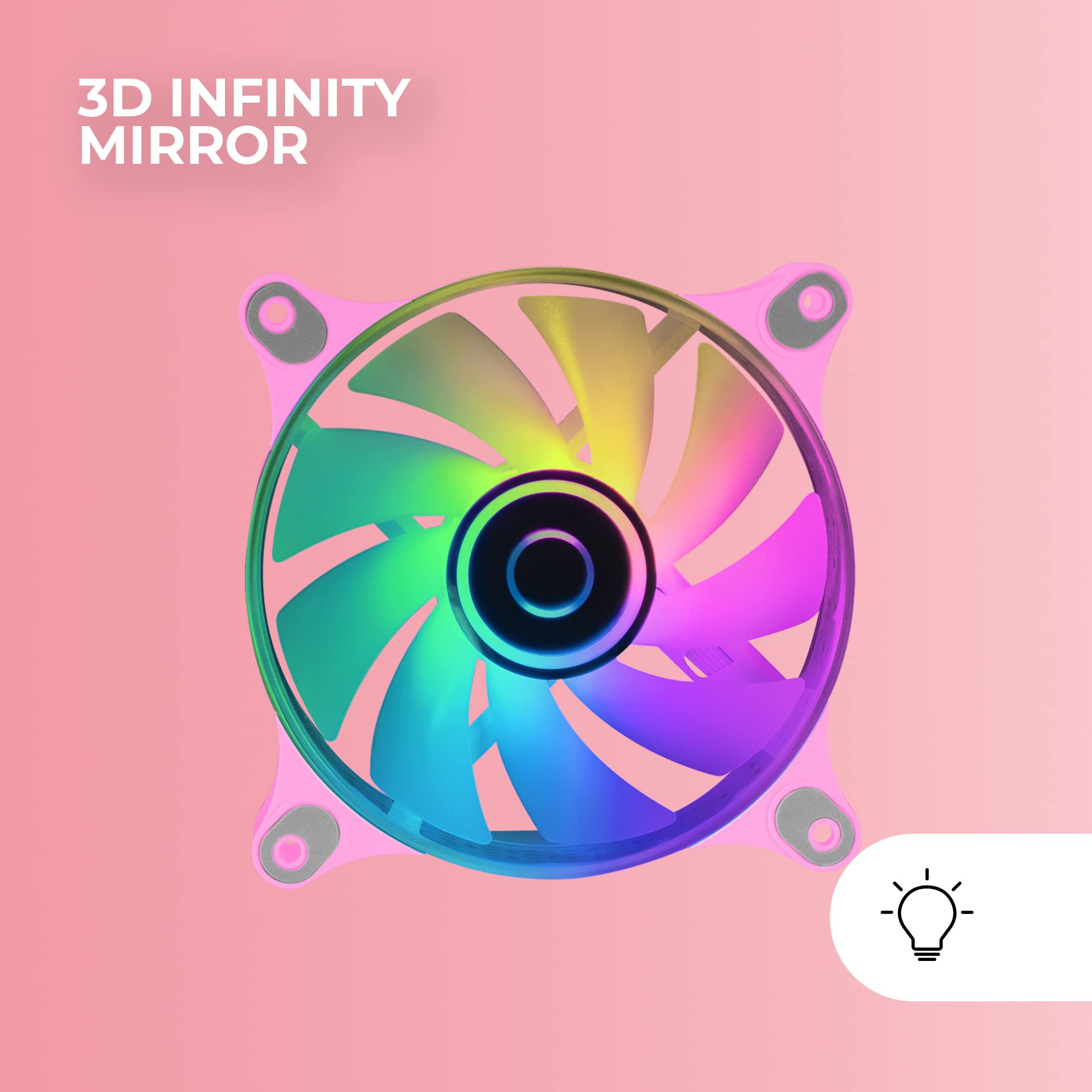 Mars Gaming MFD, Ventilador 120mm CHROMA RGB Dual Automático, Ultra Silencioso 14dB, Conexión Molex 4PIN, Sistema Antivibraciones, Transparente — view 86