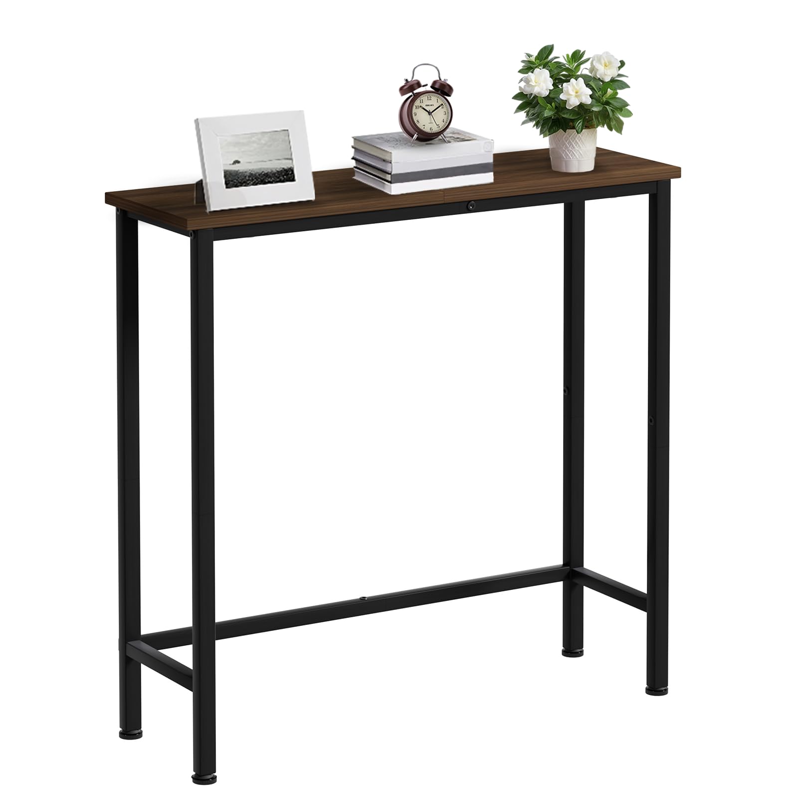 Mordchil HF Narrow Console Table, 29.5" Small Entryway Table, Accent Slim Hallway Table, Thin Sofa Side Table for Hallway, Bedroom, Living Room, Foyer, Dark Brown-image-49