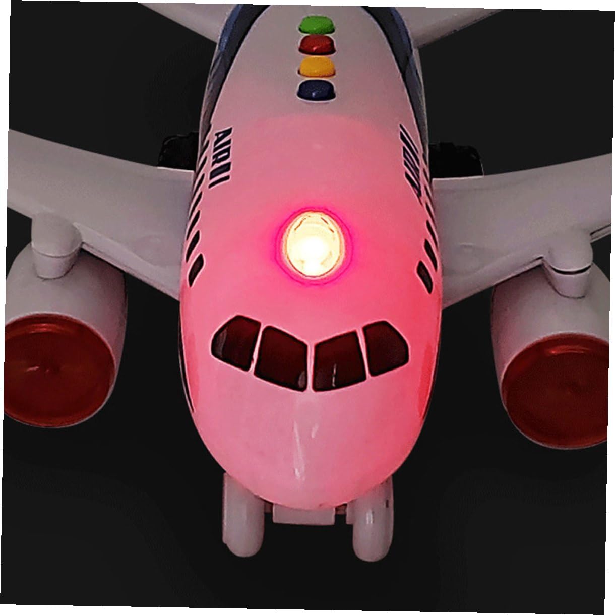 Gatuida Avión de Juguete Educativo para Pequeños, Modelo Inercial sin Batería, Material Plástico Seguro, Avión Giratorio para Aprendizaje y Desarrollo Temprano, Juguete Luminoso para