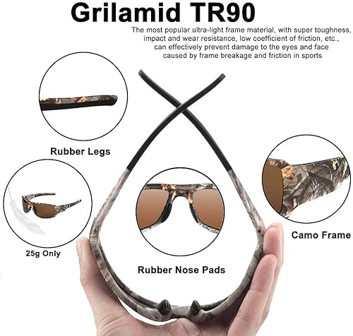 Miniatura 3 de Gafas de sol deportivas polarizadas para hombres y mujeres, ideales para conducir, pescar, ciclismo y correr, protección UV, Negro