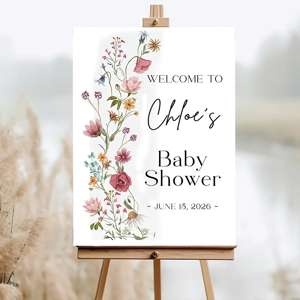 Personalized Baby Shower Welcome Sign,Teddy Bear Baby Shower Welcome Sign, Custom Teddy Bear Poster in Pink or Blue, Cute Yard or Table Decoration for