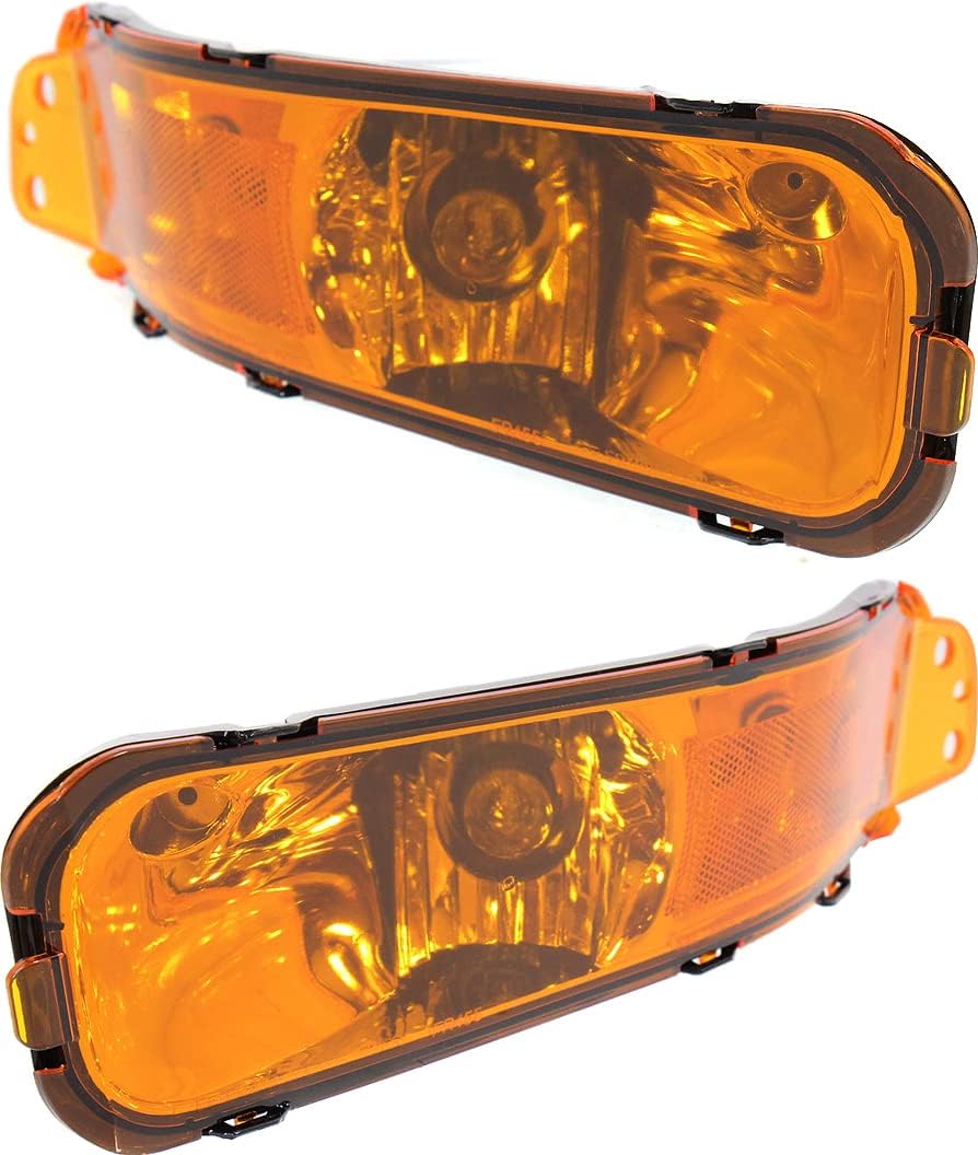 Evan Fischer Turn Signal Light Set Compatible with 2005-2009 Ford Mustang, With Bulb FO2521180 FO2520180 Front Driver and Passenger Side