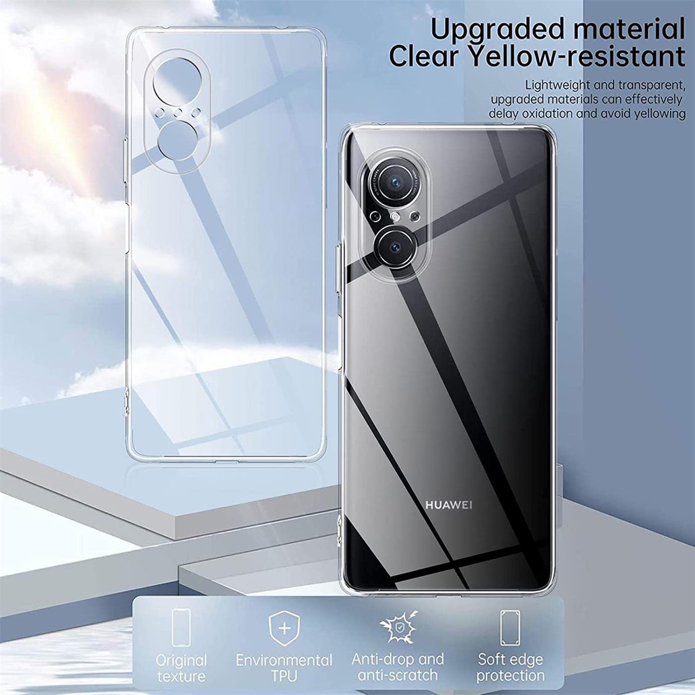 Verco Custodia Sottile Trasparente In TPU Per Huawei P50 Pro: Protezione Flessibile E Invisibile Anti Graffio