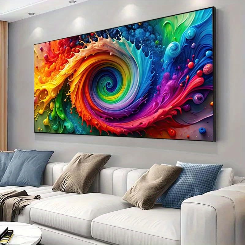 Póster en lienzo de arcoíris moderno para decoración de dormitorios y salas de estar de 45x90cm