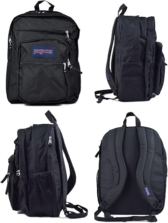JanSport Big Student Backpack Black Men's Women's JS0A47JK 008 A4 Compatible Parallel Import