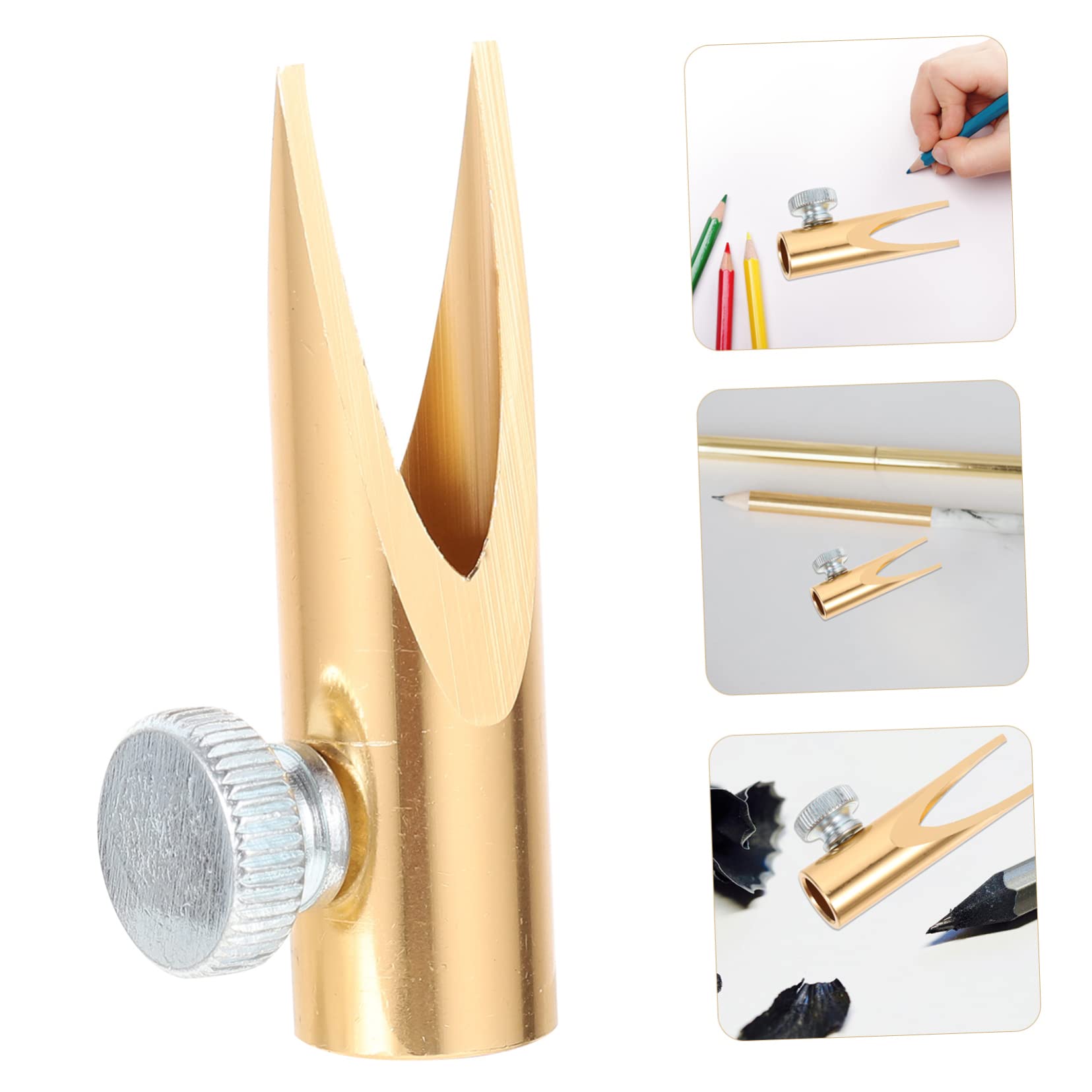 Healeved 5pezzi Temperamatite Manuale Per Matite e Fard Affilatore Doppio Per Matite Colorate e Eyebrow Pencil Design Elegante e Funzionale Per Artist e Studenti
