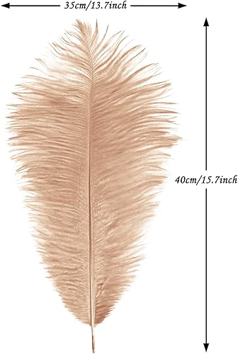 Miniatura 5 de VIJIV Plumas de avestruz grandes naturales a granel de 10 piezas, kit de fabricación de plumas de 28 pulgadas de largo para manualidades, flores,
