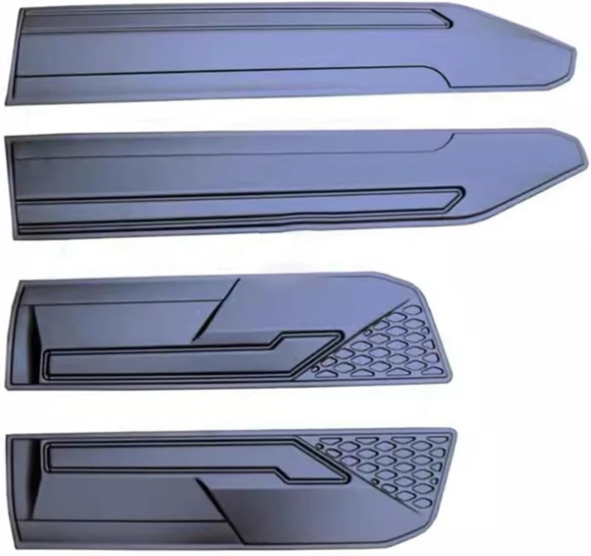 4Pcs Matte Black Car Side Door Body Molding Trim Decorative Cover Guard Plate Compatible For Navara Nissan NP300 2021-2024 Protective Strip