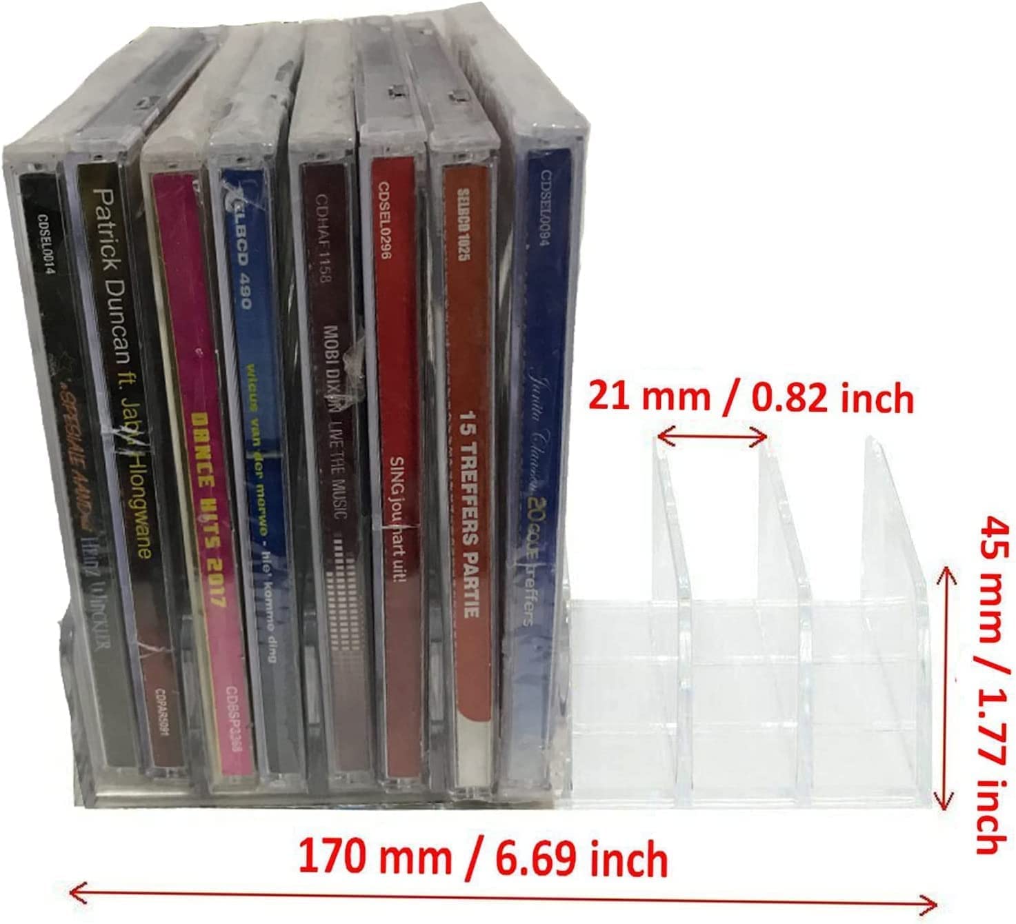 Amazon｜透明アクリルDVD/CDストレージボックス、CDスタンド-CD