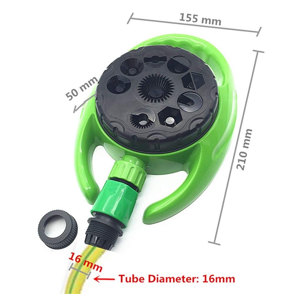 Gartenbewässerungssprinkler mit 9 Strahlarten Rasenlandwirtschaft Einstellbarer Bewässerungssprüher Brunnen für Garten Bewässerungssystem für den Garten
