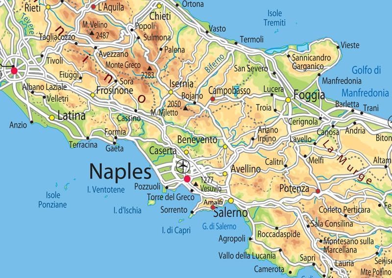 Amazon.co.jp: イタリア地図 - ラミネート紙(A2) : 文房具・オフィス用品