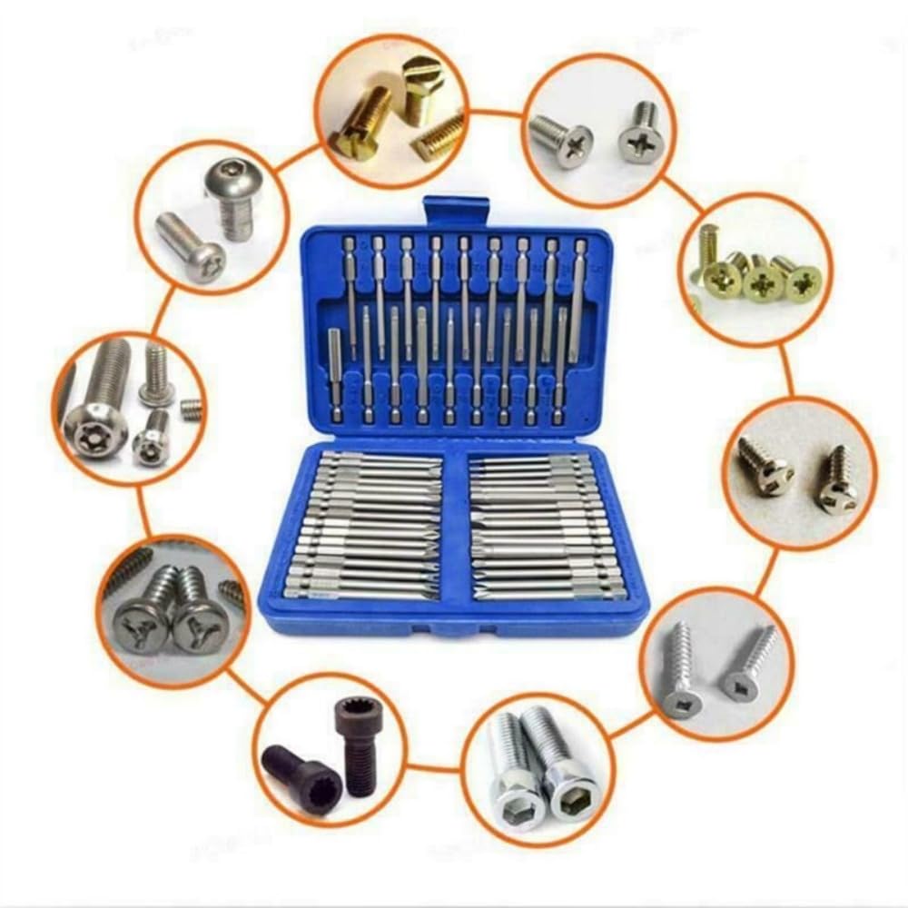 Set di 50 punte per cacciavite multifunzione Cacciavite Professionale Multi 1/4 Punte per cacciavite Allen Hex Pz2 Ph2 Torx Bit CR-V Cacciavite Bit