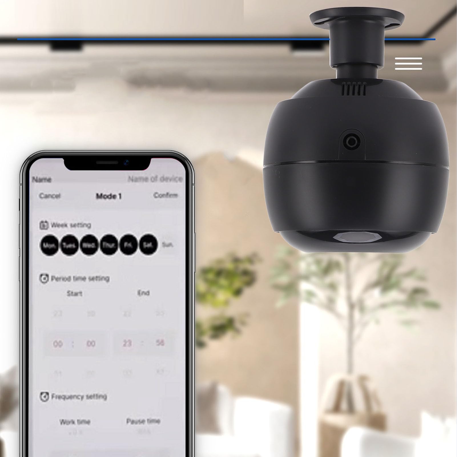 Montowany na suficie rozpylacz zapachowy Bluetooth Dyfuzor olejków eterycznych Cichy, regulowany dozownik zapachu do domowego biura