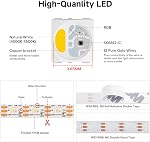 BTF-LIGHTING UL Listed SK6812(Similar WS2812B) 4in1 RGBW IC Individually Addressable LED Strip RGB+Natural White 4500K DC12V 5M 60LEDs/m IP30 Dreamcolor for Home Decor, Bedroom, Kitchen(Strip Only)