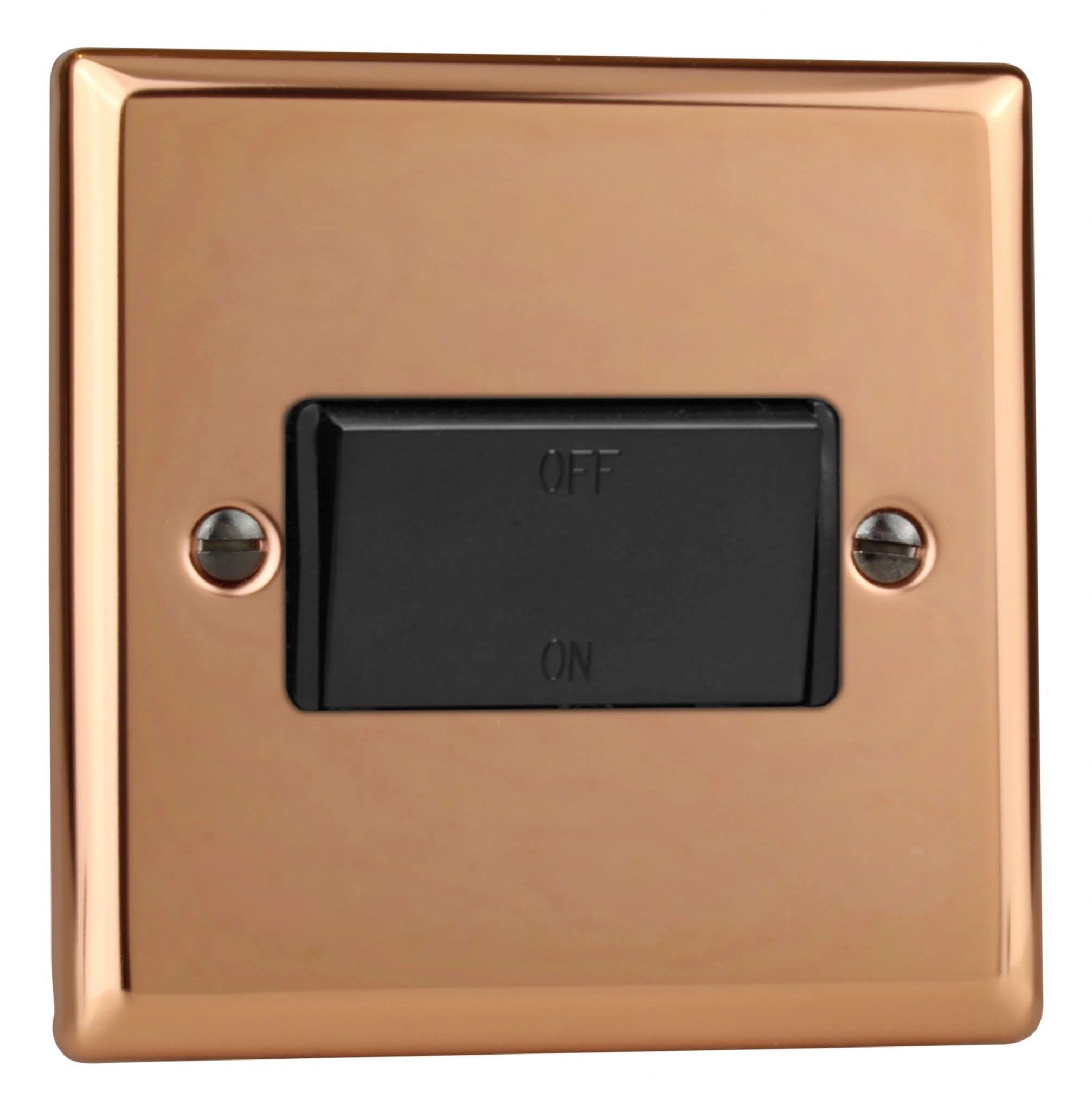 Switch Copper Fan Isolating Rocker Urban Polished 10A 3 Pole Varilight XYFIB.CU