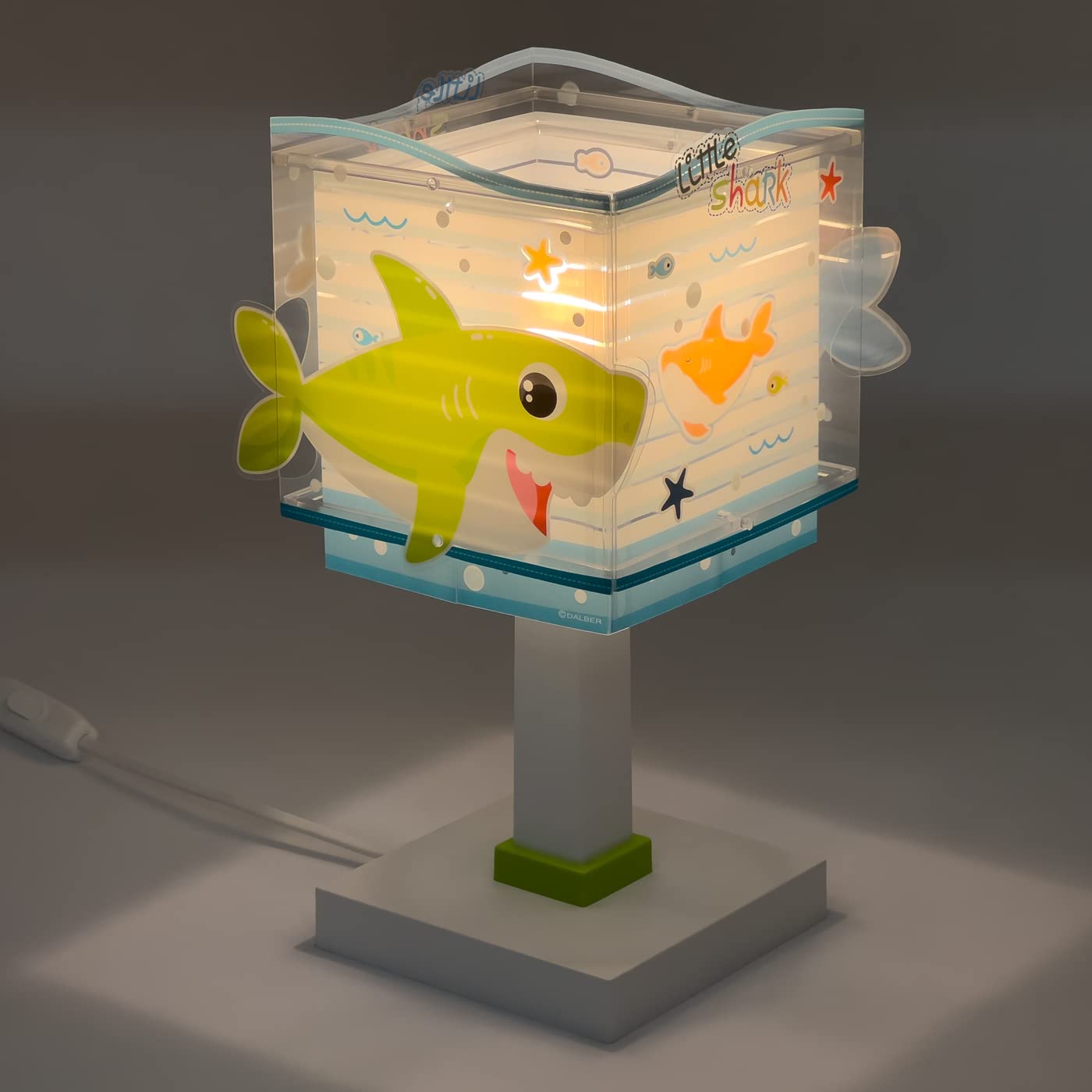 Dalber Kinder Tischlampe Nachttischlampe kinderzimmer Little Shark Haie Tiere, Kinderzimmer, Nachttischlampe, 63471, E14