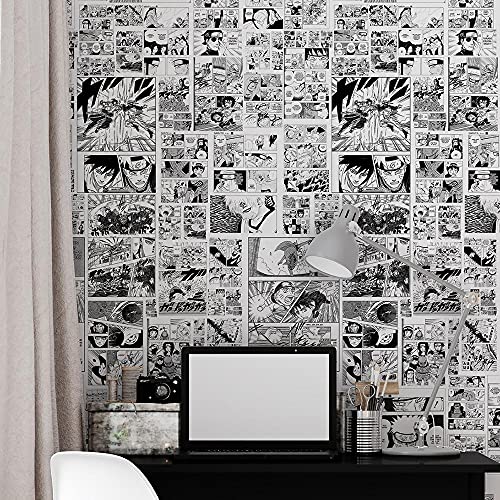 Papel De Parede Adesivo Lavável Quarto Mangá Naruto Anime