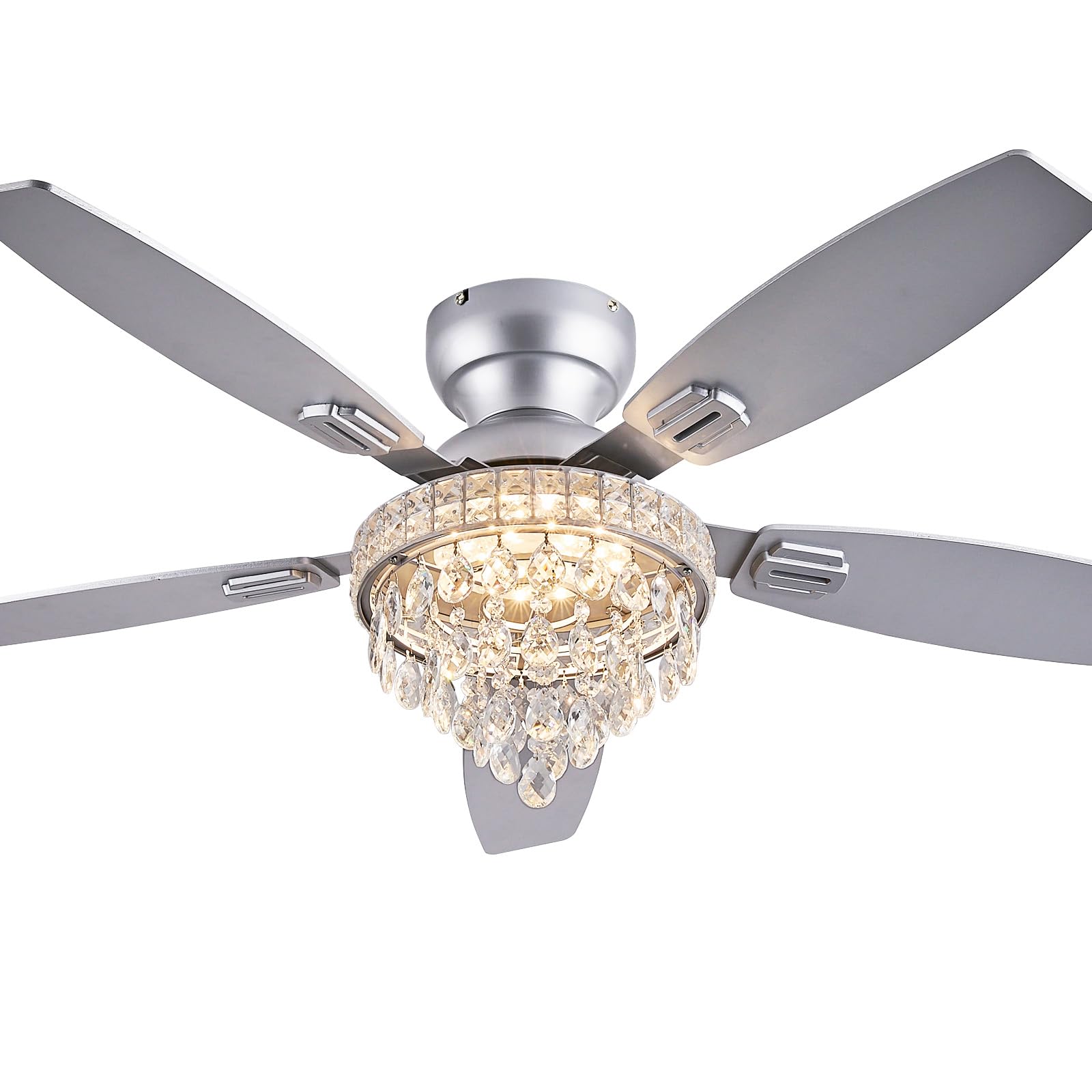 Fanyank Crystal Ceiling Fan Fandelier with Lights-Ceiling Fans