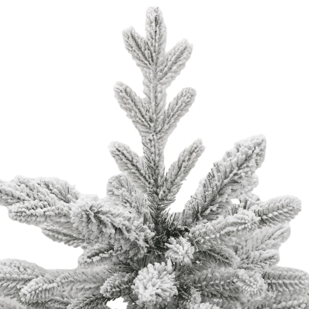 Árbol de Navidad artificial plegable de 150 cm con puntas de polietileno nevadas, soporte de hierro estable, ideal para salón, balcón, terraza y decoración festiva de Navidad