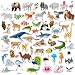 Spritegru 59 PCS Farm Animal Zoo Magnets for Toddlers Kids, Perfect Preschool Learning