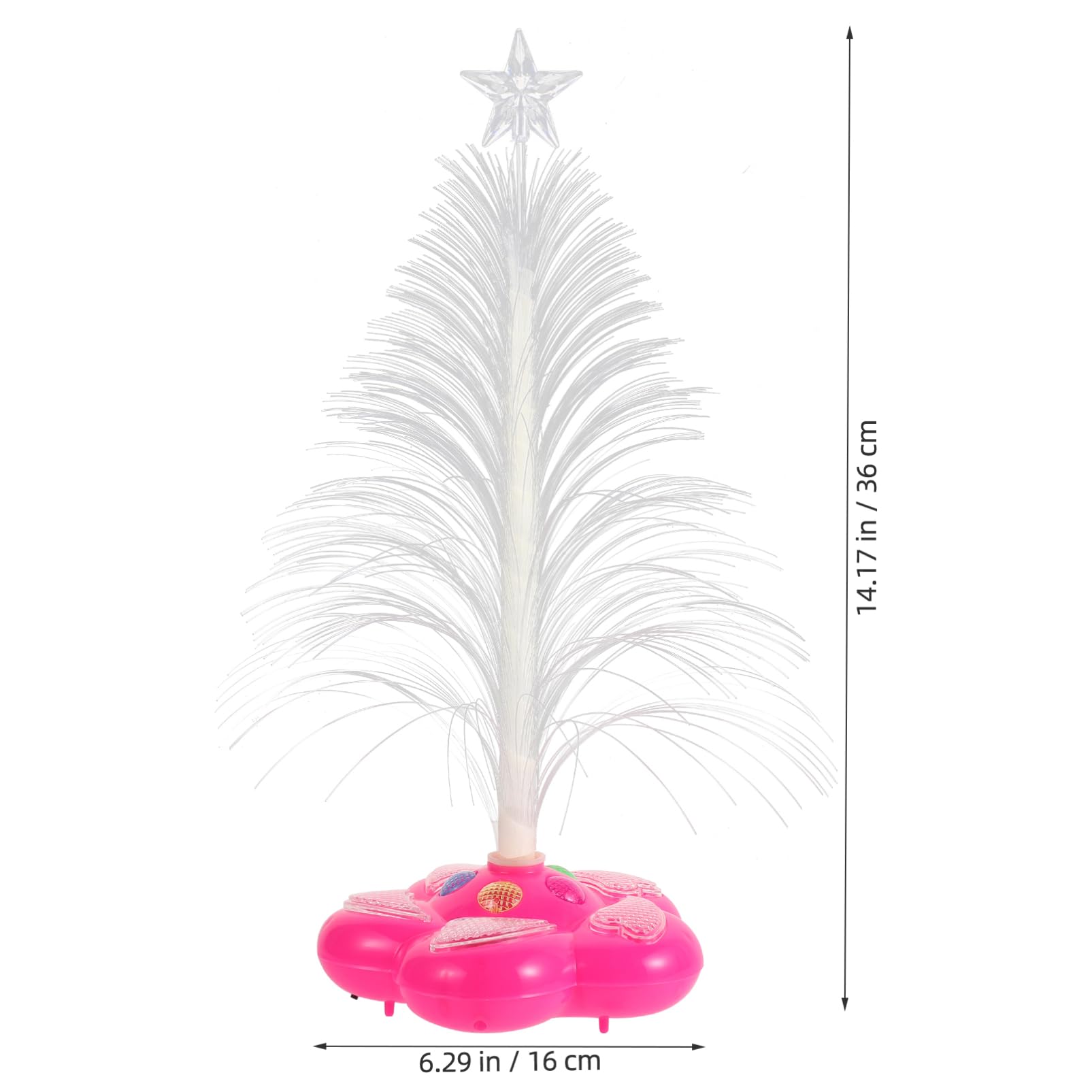 Vaguelly Colorful Fiber Optic Christmas Tree Light LED Home Decoration with Random Color Changing Lights for Parties Weddings and Holiday Decor No Battery Required