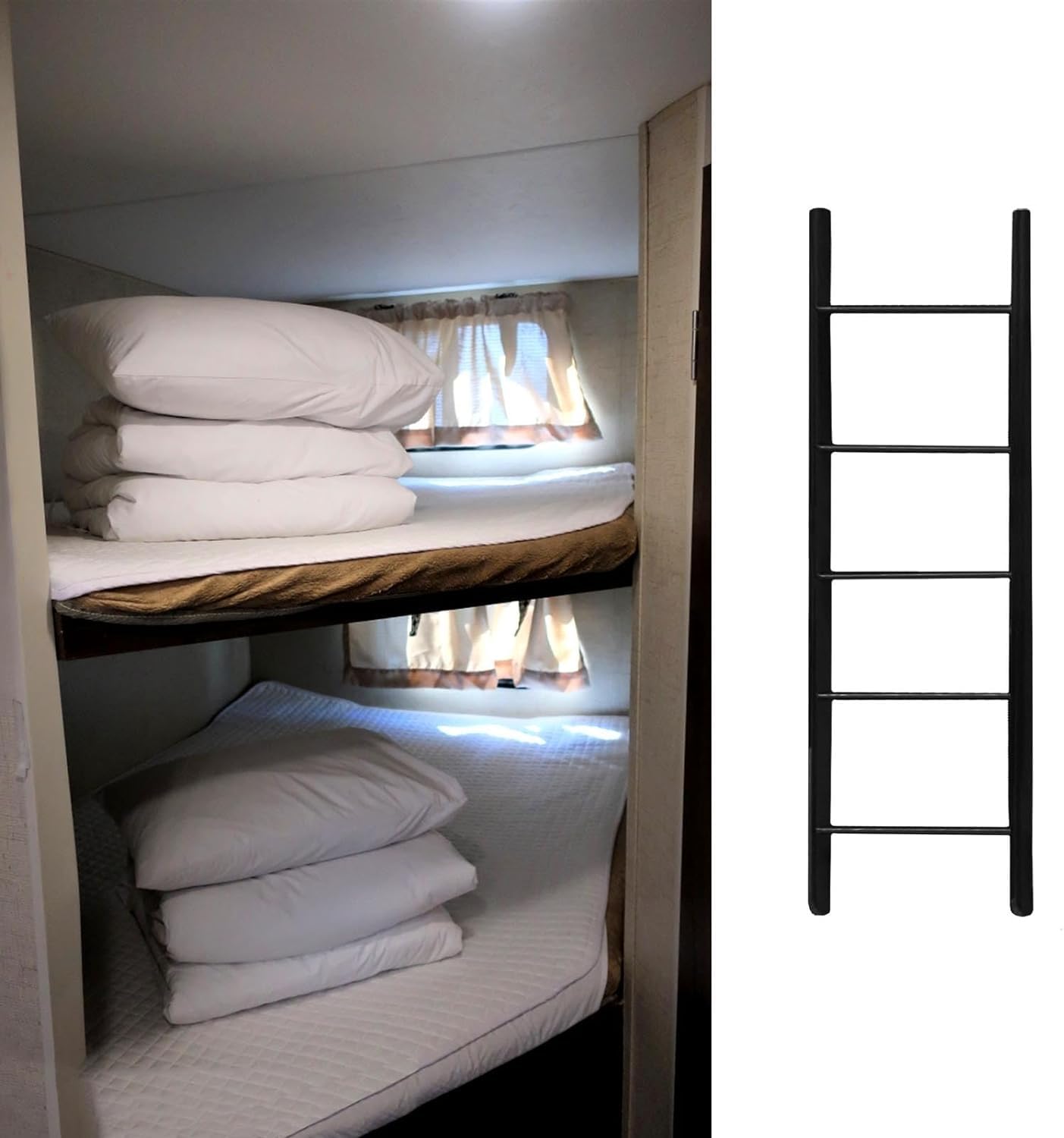 Échelle de lit superposé suspendue 150 cm pour sécuriser l'accès au dortoir