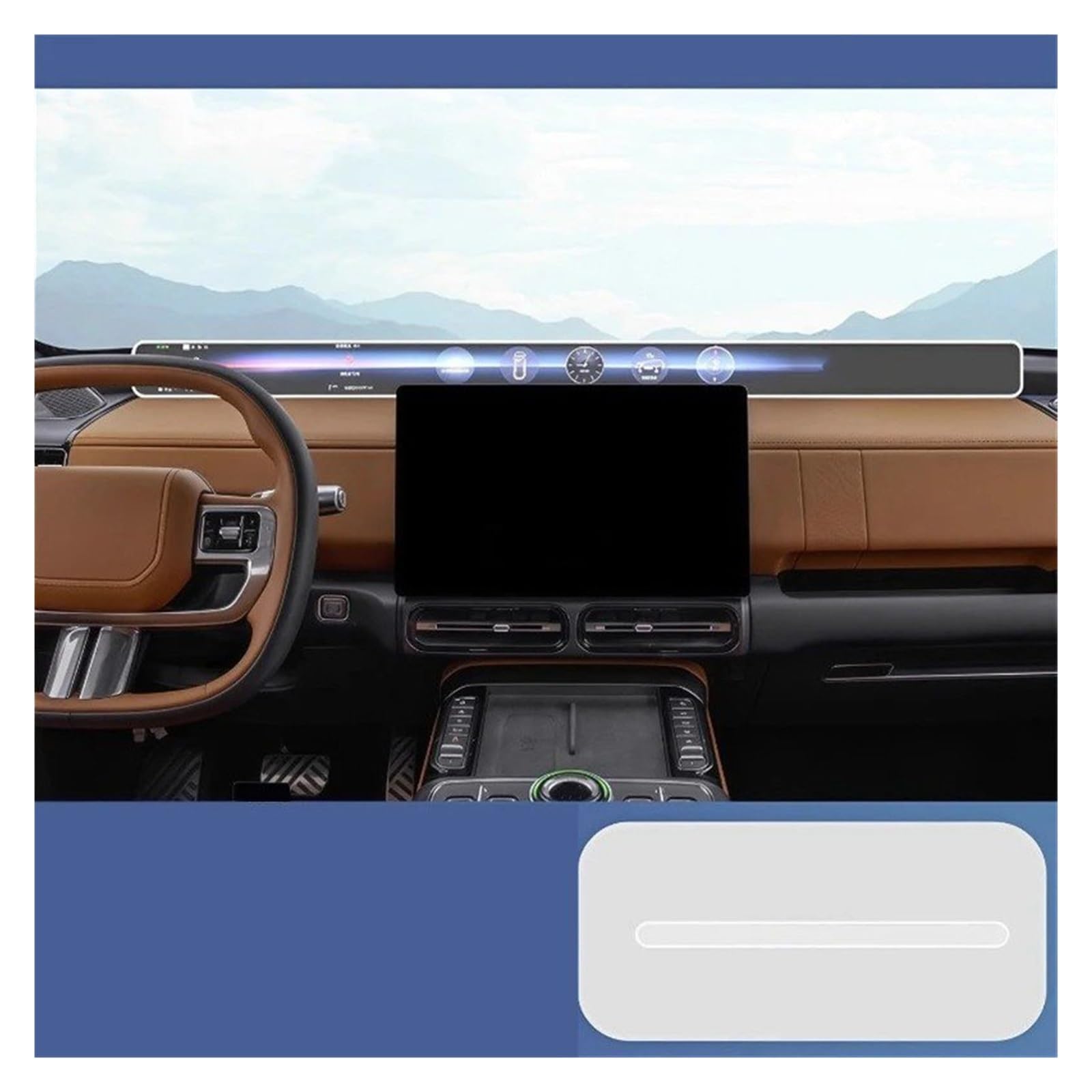 Pellicola per Display infotainment per Chery Jetour G700 2025 + Console Centrale Auto Cruscotto Navigazione GPS Schermo TV Posteriore Pellicola in Vetro temperato BFrosting 3 Pezzi