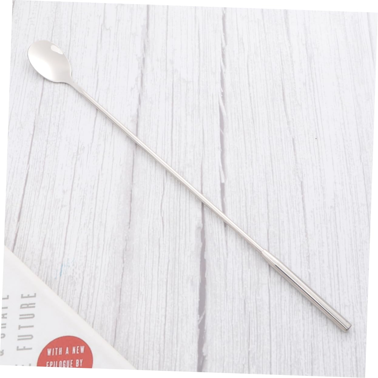 SOLUSTRE Stainless Steel Long Handle Mixing Spoon Ice Spoon for Coffee Milk Tea Cocktails Desserts for Home Bar Kitchen Cafe