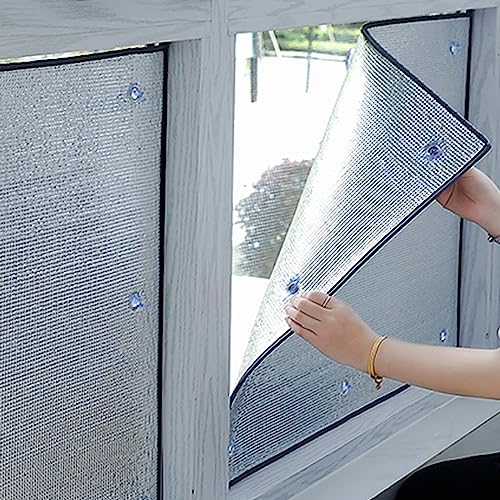 Película opaca para ventana, protección solar y control de calor, lámina de aluminio de 7 mm para máxima privacidad, ideal para terrazas, balcones, lavadoras y refrigeradores (50 x 250 cm)
