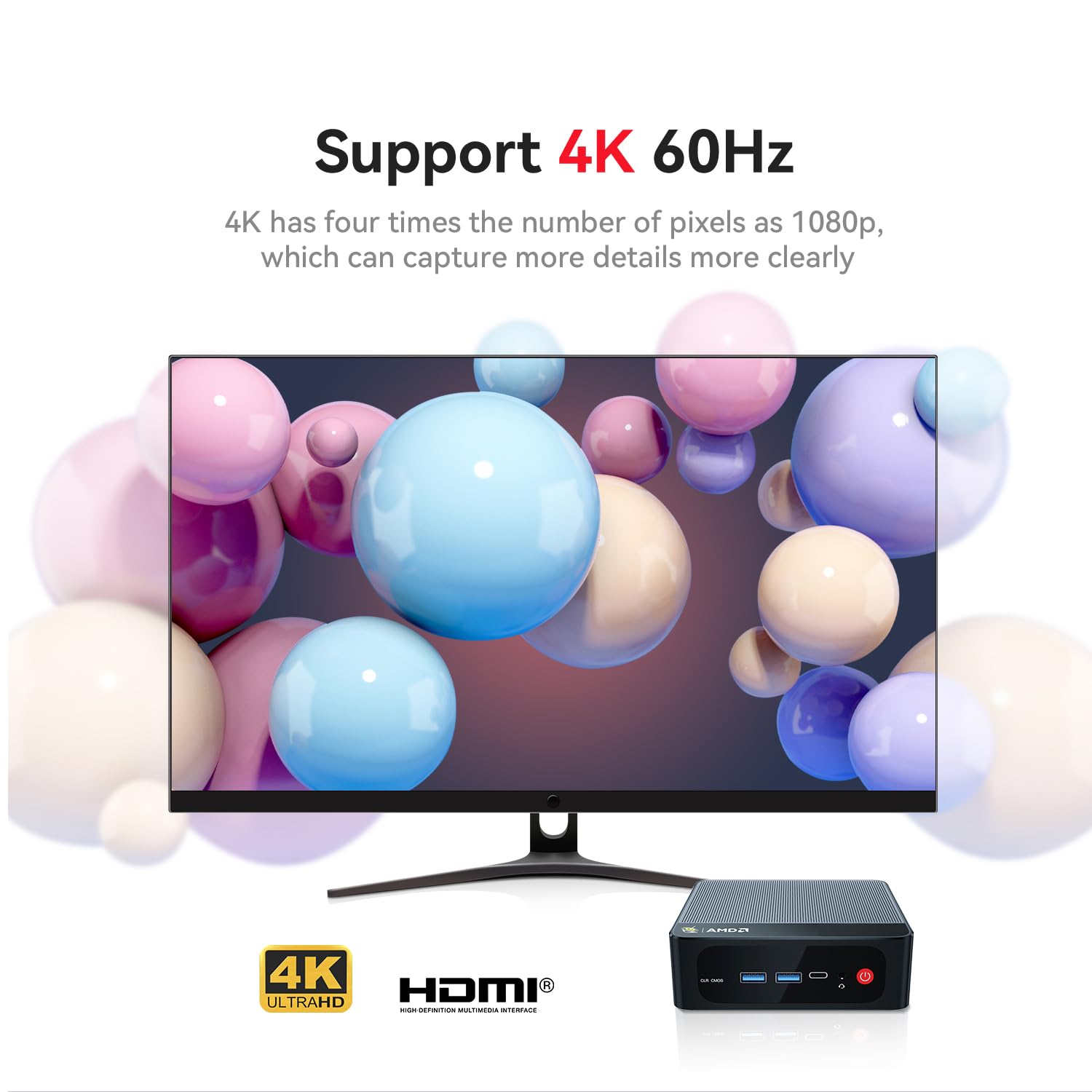 Beelink SER5 Pro Mini PC, AMD Ryzen 5 5625U(6C/12T, up to 4.3Hz), Mini Computer 16G DDR4 RAM/480G M.2 2280 PCIe×4 SSD, 4K Triple Screen Display/WiFi 6/BT5.2