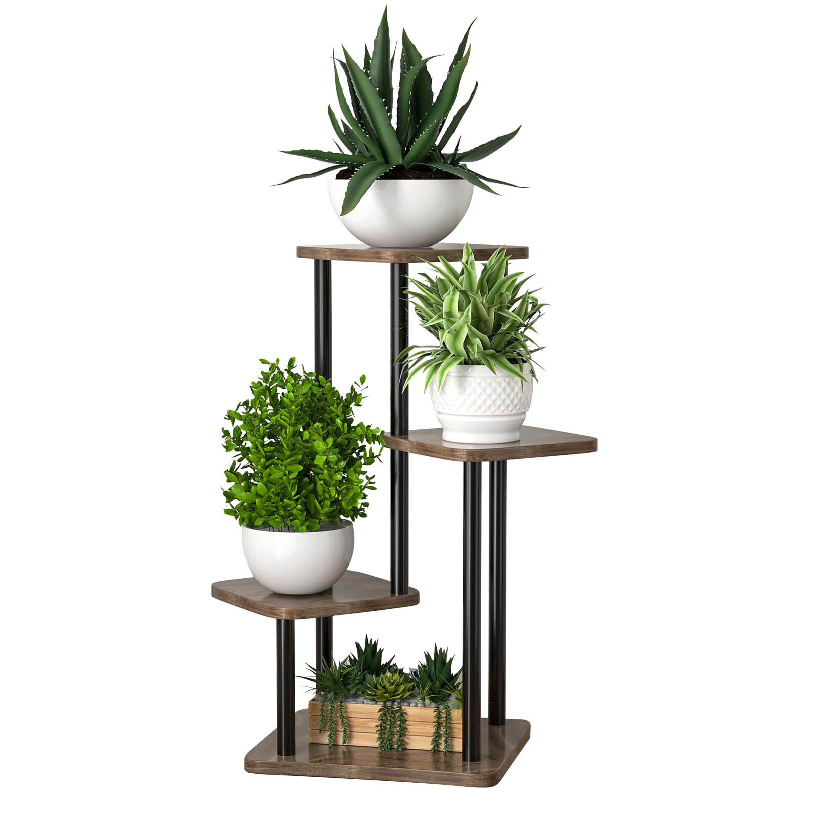 Plant Stand Indoor Tall Metal Corner Shelf for Multiple Plants Plant Shelf Suitable for Garden Balcony, Living Room