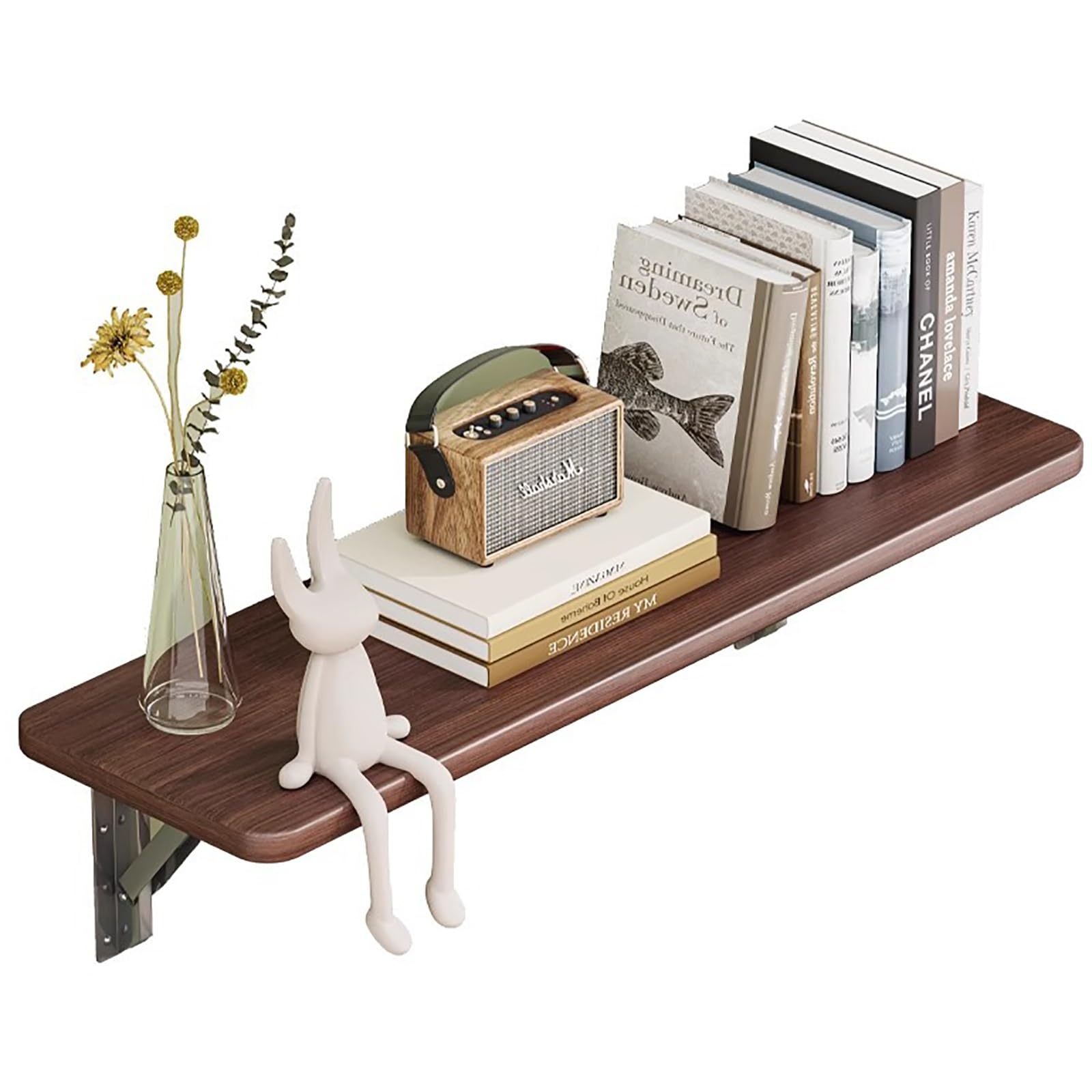 Bureau flottant pliable 20x60cm pour buanderie et studio