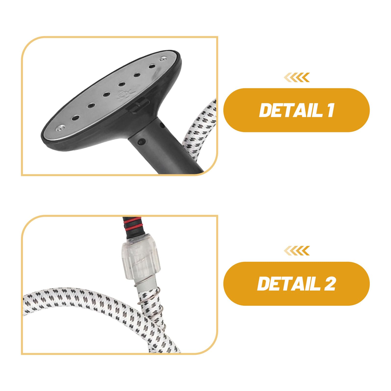 Accessoire de Buse pour Défroisseur avec Tête Brosse Noire