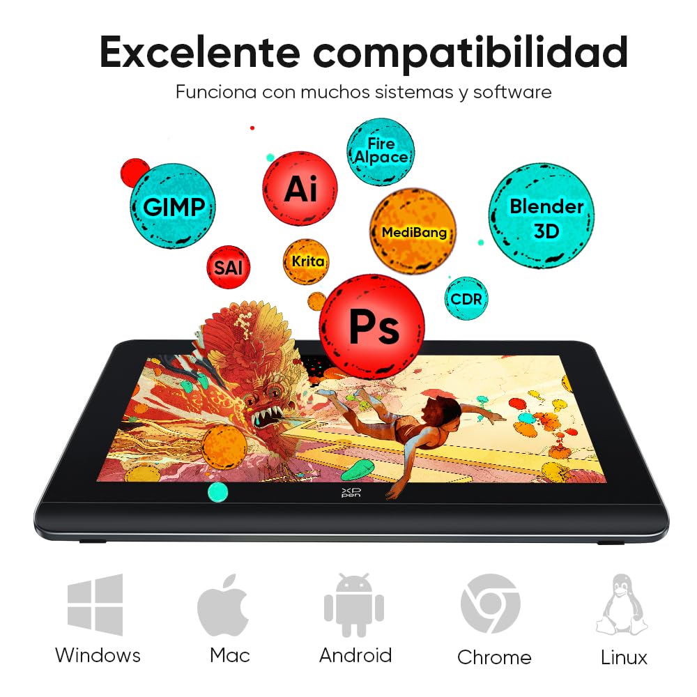XPPEN Artist Pro14 Gen2 Tableta Gráfica con Pantalla FHD 16K Niveles | Tableta Dibujo Digital con Lápiz Completamente Laminada 14 Pulgadas con Teclado Numérico Inalámbrico